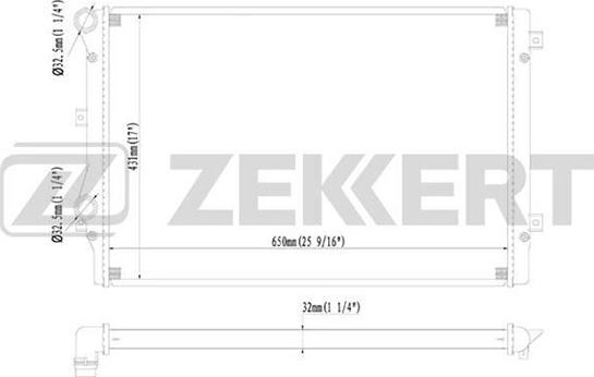 Zekkert MK-1092 - Радиатор, охлаждение двигателя autospares.lv