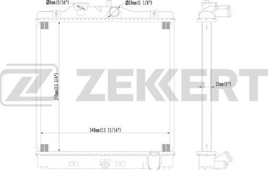 Zekkert MK-1056 - Радиатор, охлаждение двигателя autospares.lv