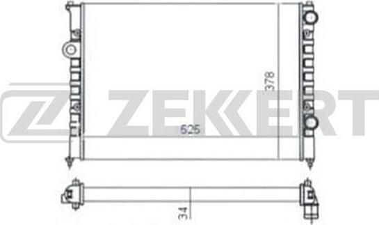 Zekkert MK-1053 - Радиатор, охлаждение двигателя autospares.lv