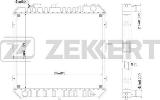 Zekkert MK-1062 - Радиатор, охлаждение двигателя autospares.lv