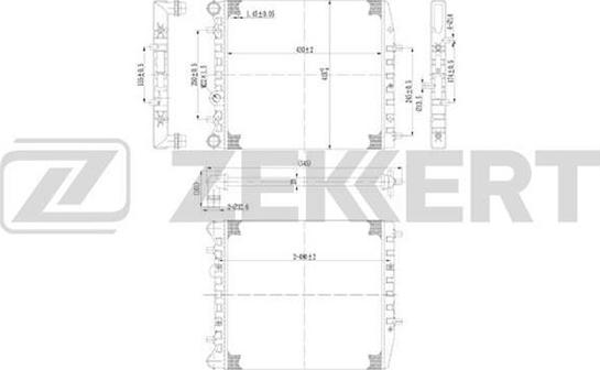 Zekkert MK-1008 - Радиатор, охлаждение двигателя autospares.lv