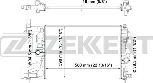 Zekkert MK-1011 - Радиатор, охлаждение двигателя autospares.lv