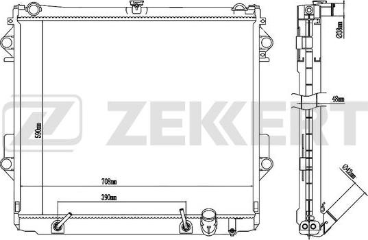 Zekkert MK-1088 - Радиатор, охлаждение двигателя autospares.lv