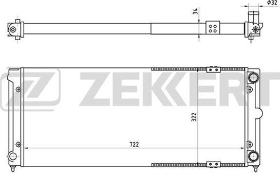 Zekkert MK-1031 - Радиатор, охлаждение двигателя autospares.lv