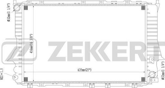 Zekkert MK-1025 - Радиатор, охлаждение двигателя autospares.lv