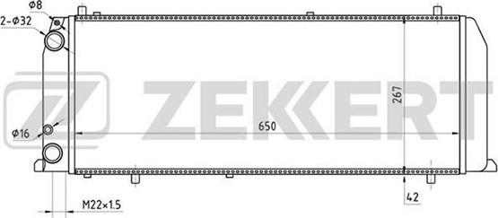 Zekkert MK-1020 - Радиатор, охлаждение двигателя autospares.lv