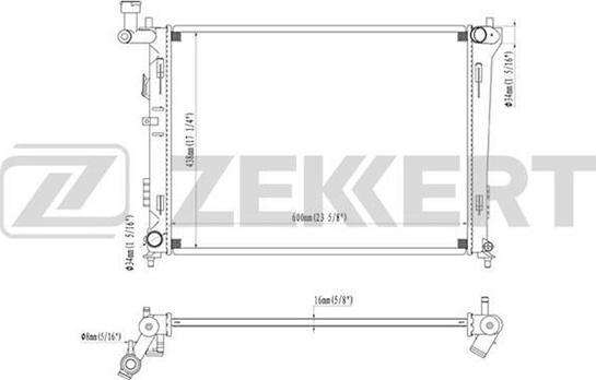 Zekkert MK-1079 - Радиатор, охлаждение двигателя autospares.lv