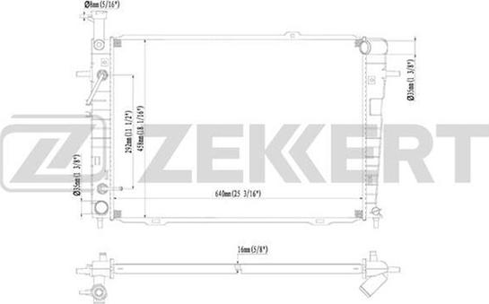 Zekkert MK-1191 - Радиатор, охлаждение двигателя autospares.lv