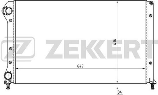 Zekkert MK-1159 - Радиатор, охлаждение двигателя autospares.lv