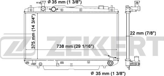 Zekkert MK-1151 - Радиатор, охлаждение двигателя autospares.lv