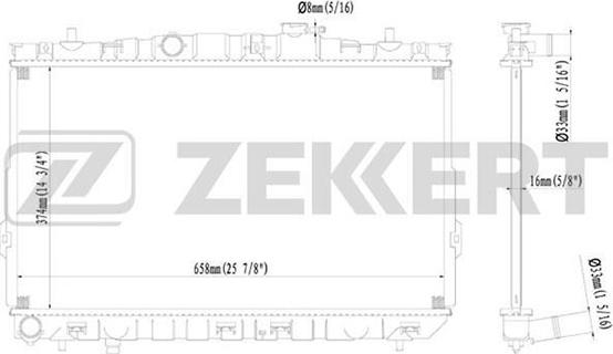 Zekkert MK-1153 - Радиатор, охлаждение двигателя autospares.lv