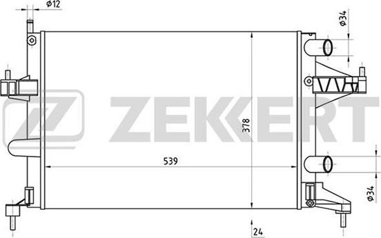 Zekkert MK-1152 - Радиатор, охлаждение двигателя autospares.lv