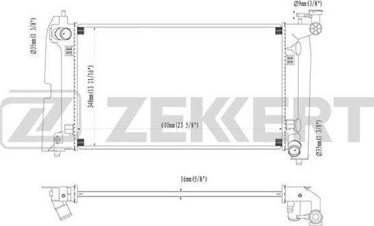 Zekkert MK-1166 - Радиатор, охлаждение двигателя autospares.lv