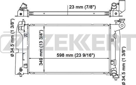 Zekkert MK-1167 - Радиатор, охлаждение двигателя autospares.lv