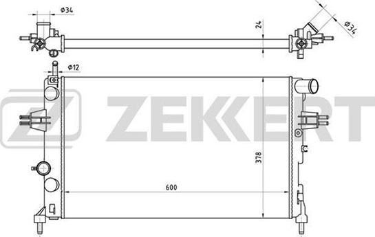 Zekkert MK-1114 - Радиатор, охлаждение двигателя autospares.lv