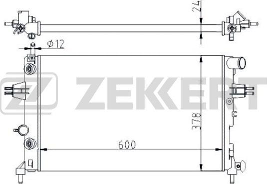 Zekkert MK-1113 - Радиатор, охлаждение двигателя autospares.lv