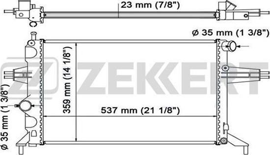 Zekkert MK-1112 - Радиатор, охлаждение двигателя autospares.lv