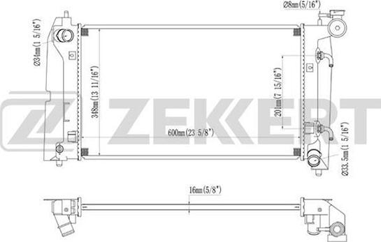 Zekkert MK-1391 - Радиатор, охлаждение двигателя autospares.lv