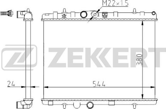 Zekkert MK-1344 - Радиатор, охлаждение двигателя autospares.lv