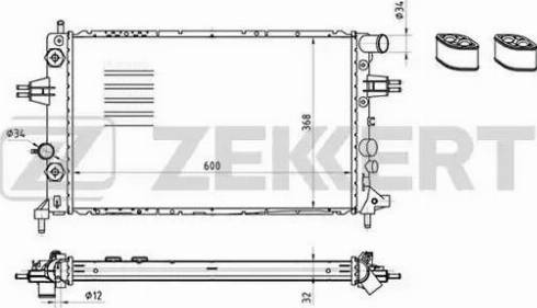 Zekkert MK-1381 - Радиатор, охлаждение двигателя autospares.lv