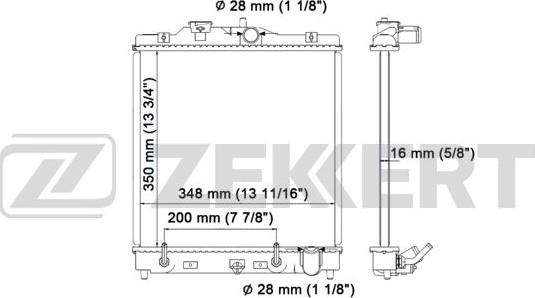 Zekkert MK-1320 - Радиатор, охлаждение двигателя autospares.lv