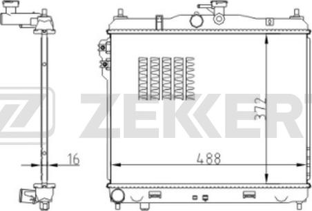 Zekkert MK-1245 - Радиатор, охлаждение двигателя autospares.lv