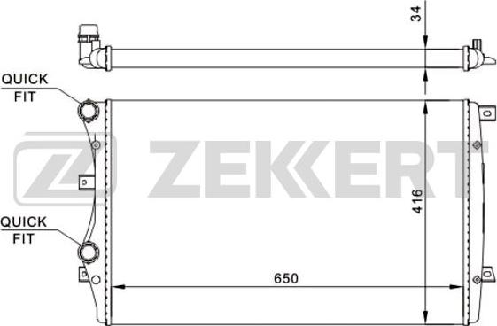 Zekkert MK-1246 - Радиатор, охлаждение двигателя autospares.lv