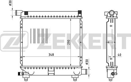 Zekkert MK-1248 - Радиатор, охлаждение двигателя autospares.lv