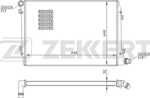 Zekkert MK-1243 - Радиатор, охлаждение двигателя autospares.lv