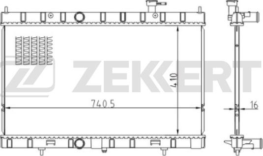 Zekkert MK-1247 - Радиатор, охлаждение двигателя autospares.lv