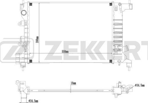 Zekkert MK-1269 - Радиатор, охлаждение двигателя autospares.lv