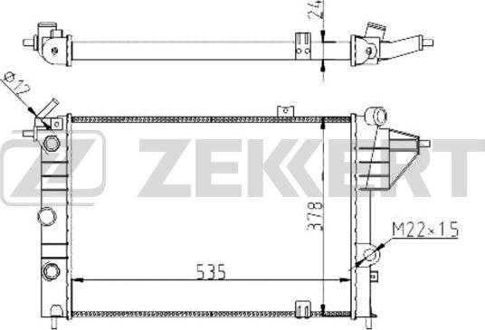 Zekkert MK-1264 - Радиатор, охлаждение двигателя autospares.lv