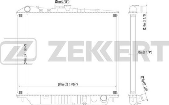 Zekkert MK-1219 - Радиатор, охлаждение двигателя autospares.lv