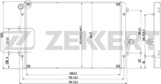 Zekkert MK-1234 - Радиатор, охлаждение двигателя autospares.lv