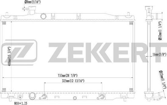 Zekkert MK-1236 - Радиатор, охлаждение двигателя autospares.lv