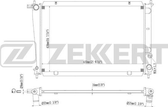 Zekkert MK-1227 - Радиатор, охлаждение двигателя autospares.lv