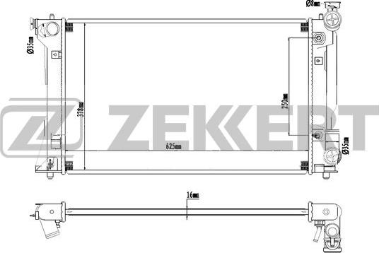 Zekkert MK-1274 - Радиатор, охлаждение двигателя autospares.lv