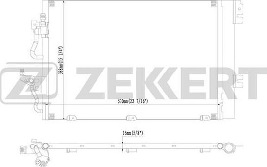 Zekkert MK-3016 - Конденсатор кондиционера autospares.lv