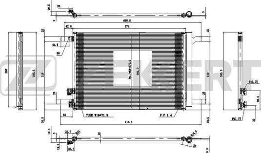 Zekkert MK-3169 - Конденсатор кондиционера autospares.lv