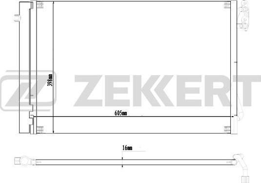 Zekkert MK-3184 - Конденсатор кондиционера autospares.lv