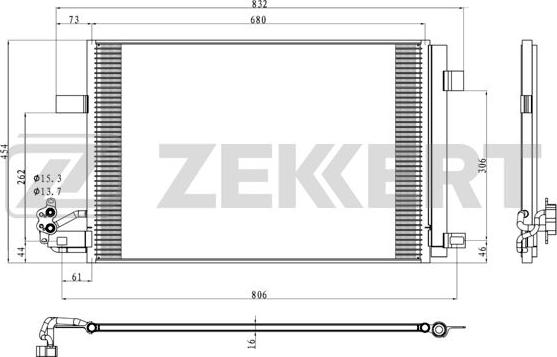 Zekkert MK-3178 - Конденсатор кондиционера autospares.lv