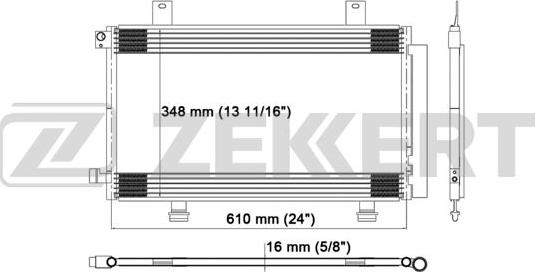 Zekkert MK-3173 - Конденсатор кондиционера autospares.lv