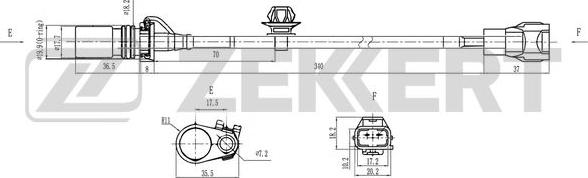 Zekkert SE-4098 - Датчик импульсов, коленвал autospares.lv