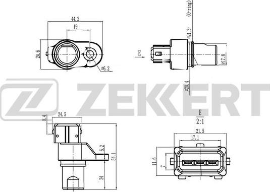 Zekkert SE-4065 - Датчик импульсов, коленвал autospares.lv