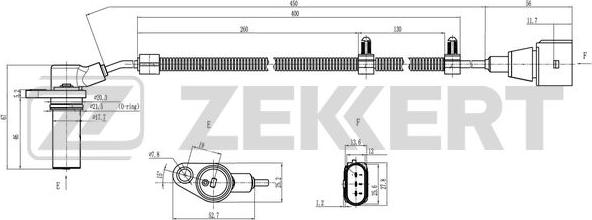 Zekkert SE-4067 - Датчик импульсов, коленвал autospares.lv