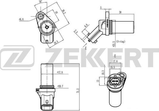 Zekkert SE-4079 - Датчик импульсов, коленвал autospares.lv