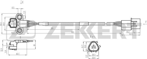 Zekkert SE-4105 - Датчик импульсов, коленвал autospares.lv