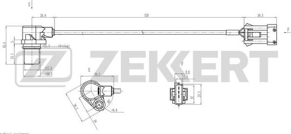 Zekkert SE-4116 - Датчик импульсов, коленвал autospares.lv