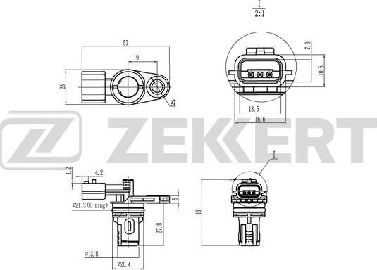 Zekkert SE-5020 - Датчик, положение распределительного вала autospares.lv