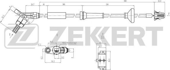 Zekkert SE-6233 - Датчик ABS, частота вращения колеса autospares.lv